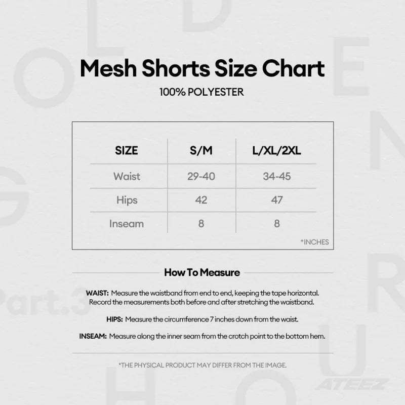 Golden hour part 3 / mesh shorts / taille S M